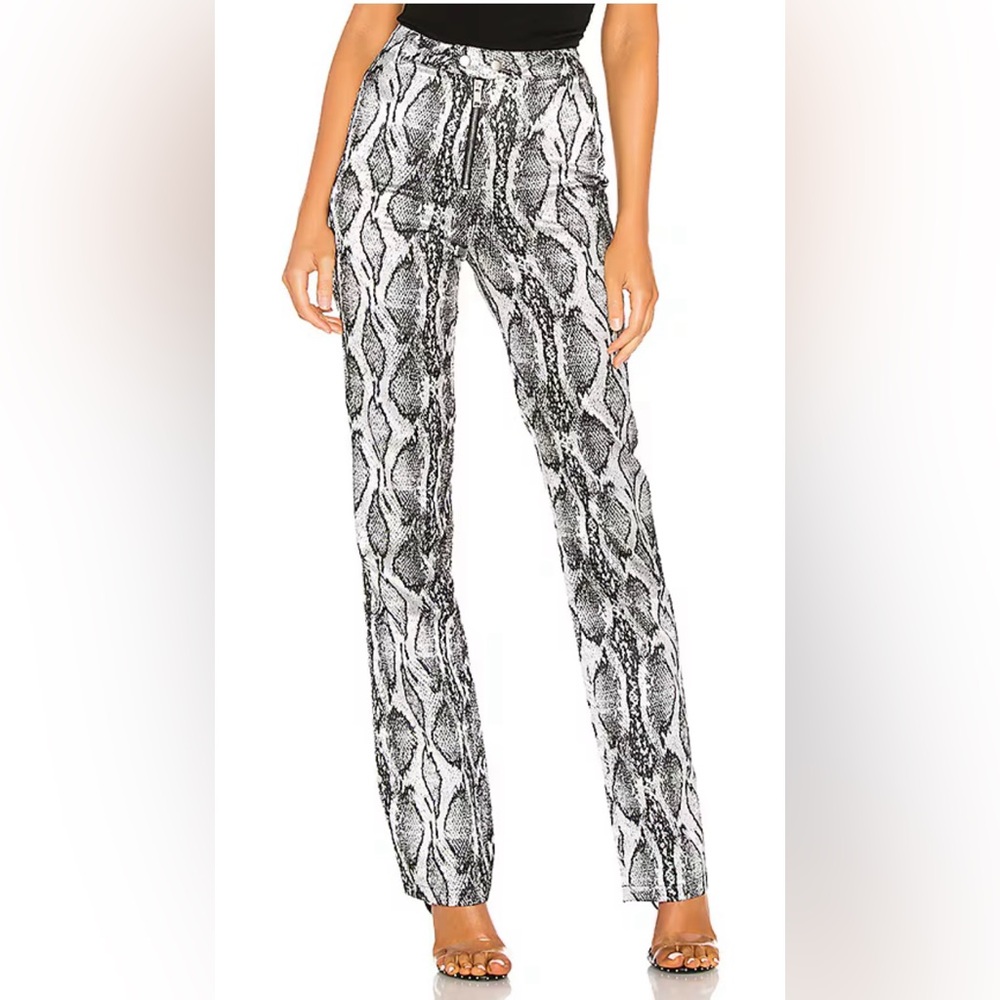 I.AM.GIA Slater Snake Print Zip-Front Pant